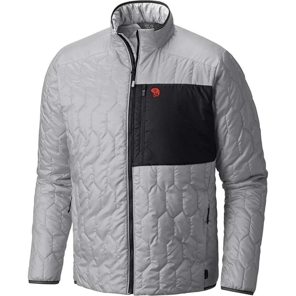 Mountain Hardwear Mens Thermostatic Jacket‎ Gray Silver Ice NWT Full Zip Sz L
